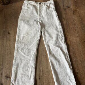 Levi’s White Ribcage Ankle Straight Women’s High Rise Jeans 30x29